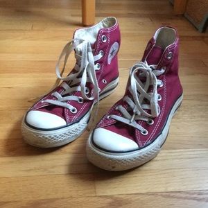Maroon High-top Converse